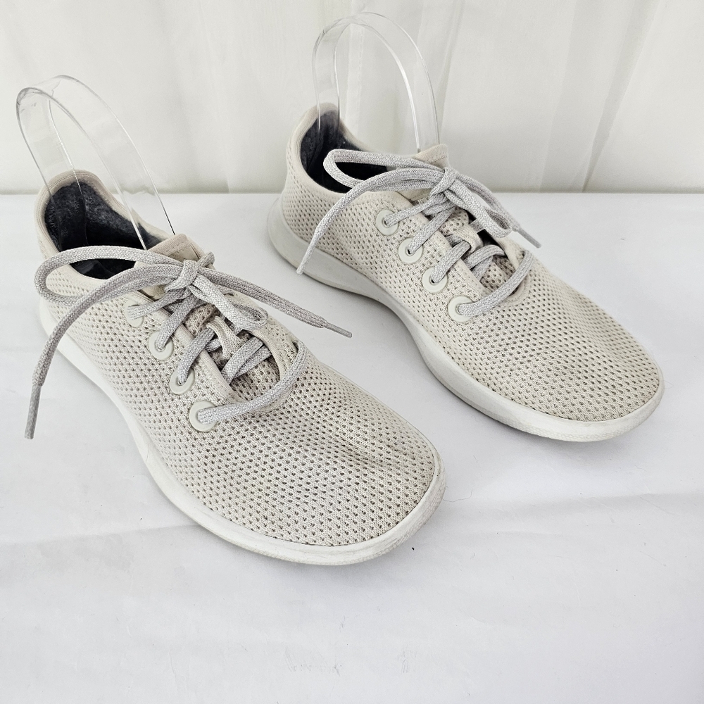 Allbirds Tree Runner Everyday Sneaker Cream Knit Size 8